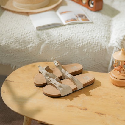 Bow Suede Charm Sandals 蝴蝶磨砂拖