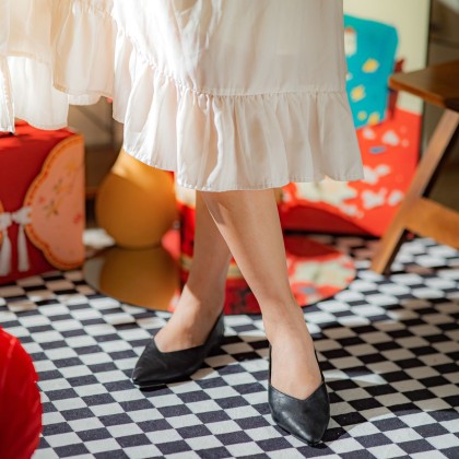 Refined Monochrome Block Heels 单色上班款 