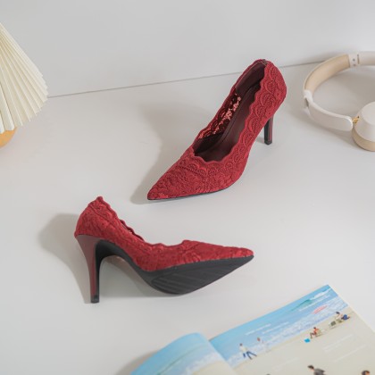 French Lace Stiletto Heels 法式蕾丝细跟款