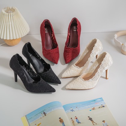 French Lace Stiletto Heels 法式蕾丝细跟款 French Lace Stiletto Heels 法式蕾丝细跟款