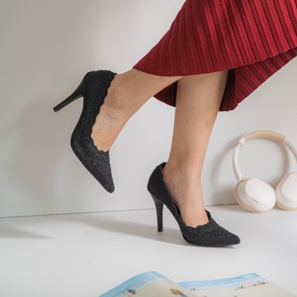French Lace Stiletto Heels 法式蕾丝细跟款