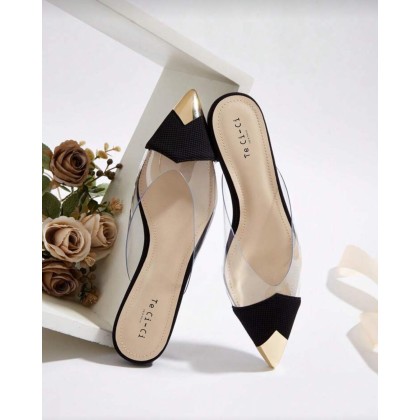 Niello Slip On Mules 黑金半拖款 (Pre-order)