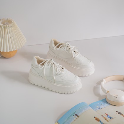 Leather Platform Sneakers 牛皮加高款 (Pre-order)