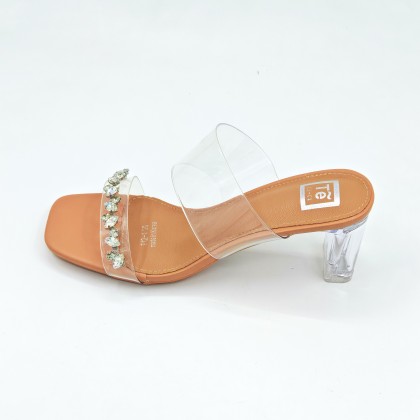 Crystals Stripe Transparent Heels 水钻玻璃款 7cm