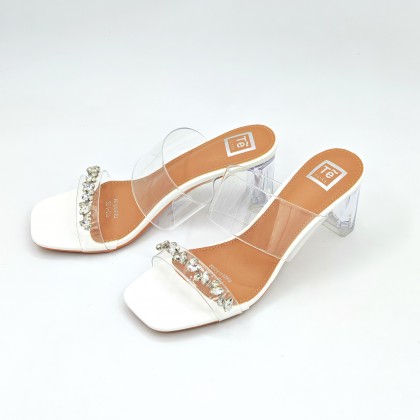 Crystals Stripe Transparent Heels 水钻玻璃款 7cm
