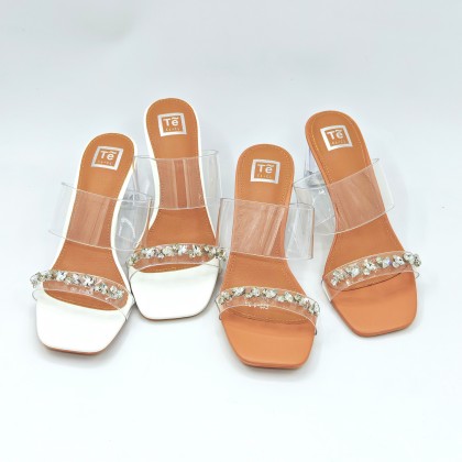 Crystals Stripe Transparent Heels 水钻玻璃款 7cm Crystals Stripe Transparent Heels 水钻玻璃款 7cm