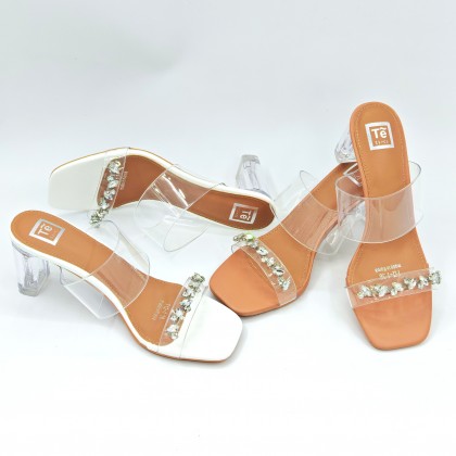 Crystals Stripe Transparent Heels 水钻玻璃款 7cm